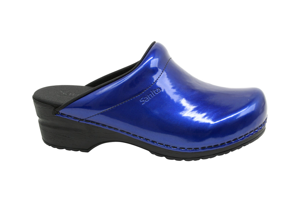 Sanita Metallic Patent Open Heel Clog - 1990049