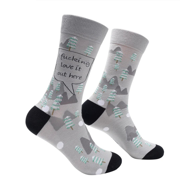 I just f*cking love it out there socks
