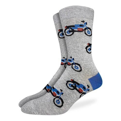 Good Luck Socks - Men / Women Grey Motorcycle
