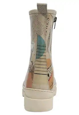 DOGO - Vegan Leather Beige Zipper Long Boots - Mon Cher Design