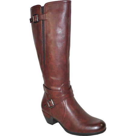 DOGO - Women Vegan Leather Black Zipper Long Boots - Edvard Munch The Scream Muse Design