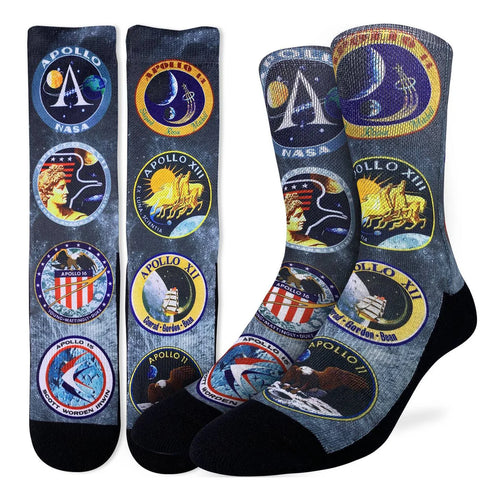 Good Luck Socks -Men's Apollo Mission Patches