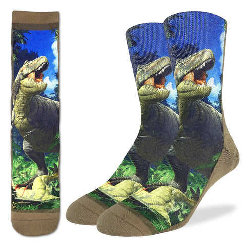 Good Luck Socks -Men's Tyrannosaurus Rex Dinosaur