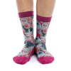 Good Luck Socks -Women's Floral Cat's