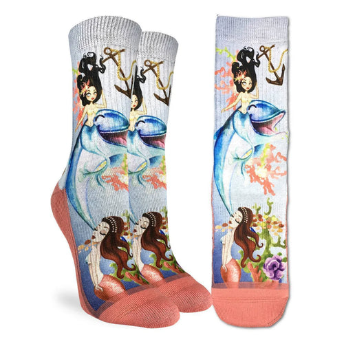 Good Luck Socks -Women's Mermaids and Dolphins