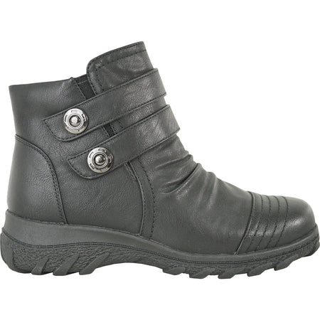 KOZI Waterproof Women Boot HF3593 Ankle Winter Fur Casual Boot BLACK