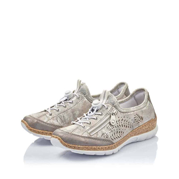 Rieker - N42K6-40 - Women's Grey Combi Shoe