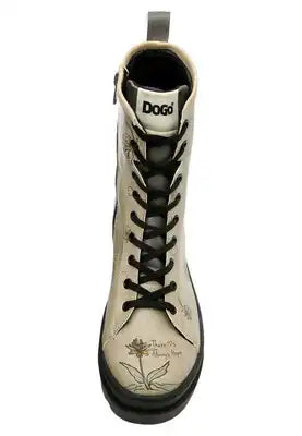 DOGO - Vegan Leather Beige Long Boots - There is always Hope Design
