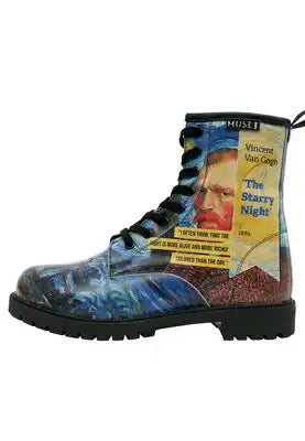 DOGO - Vegan Leather Blue Long Boots - The Starry Night