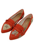 DOGO - Women Vegan Leather Orange Flat Shoes - Warner Bros Tom & Jerry Design